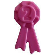 Lego stuha s číslem 2, tmavě růžová (92355f DARK PINK)
